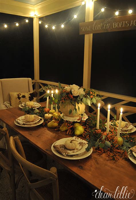 Our Candlelit Autumn Table Setting - Dear Lillie Studio