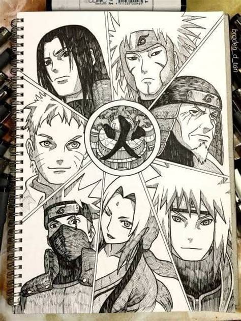 Hokage Drawing | Anime drawing books, Naruto sketch drawing, Naruto ...