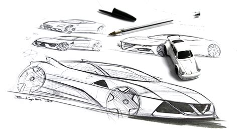 Side View Sketches Car Drawing - Draw-level