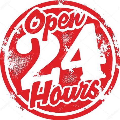 Open 24 Hours — Stock Vector © daveh900 #8086739