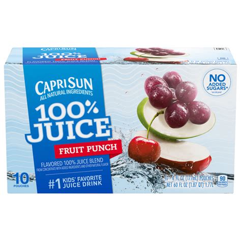 Save on Capri Sun 100% Juice Drink Pouches Fruit Punch All Natural - 10 ...