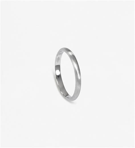 18k white gold wedding band 2mm