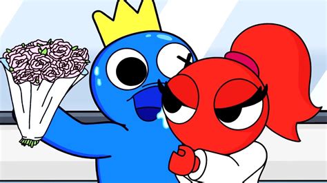 RAINBOW FRIENDS but BLUE STEALS RED'S GIRLFRIEND! Sad Origin Story ...