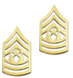 U.S. Army E9 Command Sergeant Major Brite Pin-on Rank | Insignia Depot