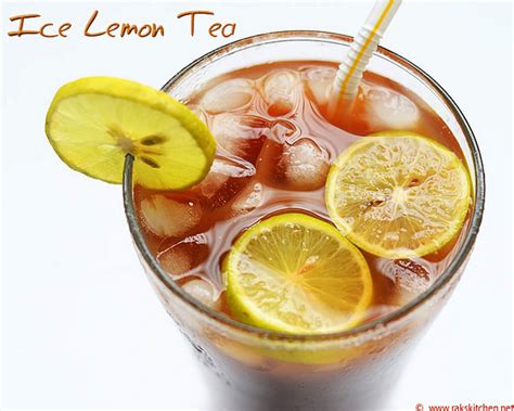 Iced Lemon Tea Recipe, How to make ice lemon tea - Raks Kitchen