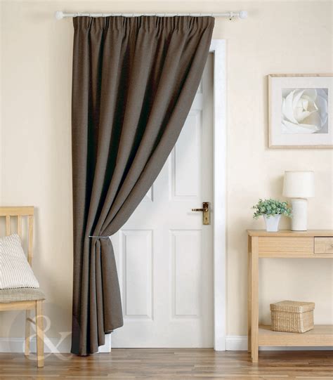 Thick Heavy Door Curtains - Ready Made Thermal Lined 66 X 84 Door ...