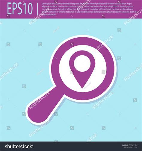 Retro purple Search location icon isolated on - Royalty Free Stock ...