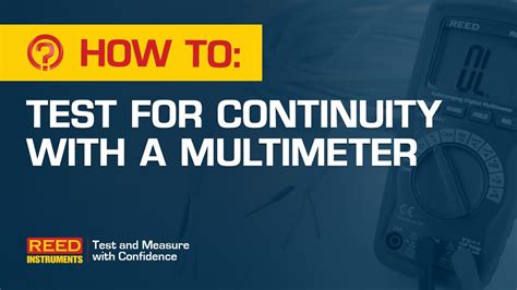 How To: Test for Continuity with a Multimeter - YouTube