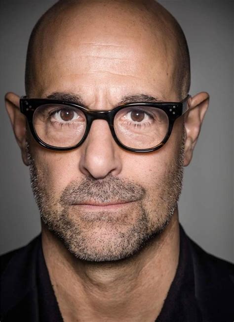 Stanley Tucci | Mens eye glasses, Bald men style, Bald men