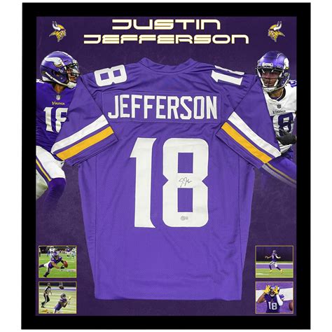 NFL – Justin Jefferson Signed & Framed Jersey (Beckett Hologram ...