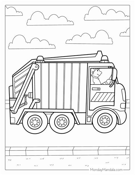 20 Garbage Truck Coloring Pages (Free PDF Printables)