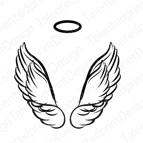 Angel Wings SVG Angel Wing Vector Angel Svg Halo Svg - Etsy