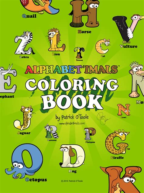 Alphabetimals Coloring Book | PDF