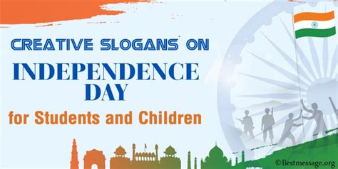 Creative Slogans on Independence Day for Students and Children