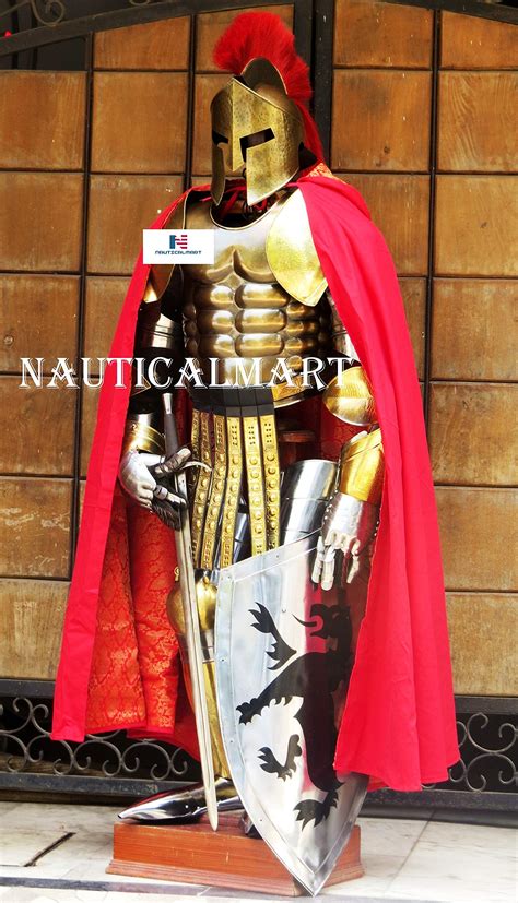 Halloween 300 Spartan Full Costume Medieval Muscle Armour SCA LARP ...