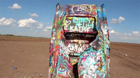 Cadillac Ranch on Route 66 - top 10 USA roadside attractions - YouTube