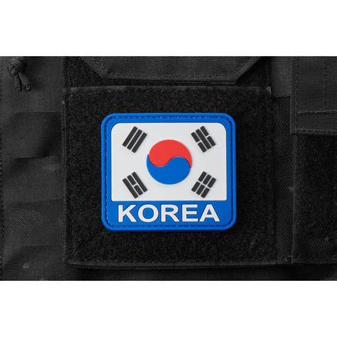 Korean Flag with Korean Text PVC Morale Patch | Airsoft Megastore