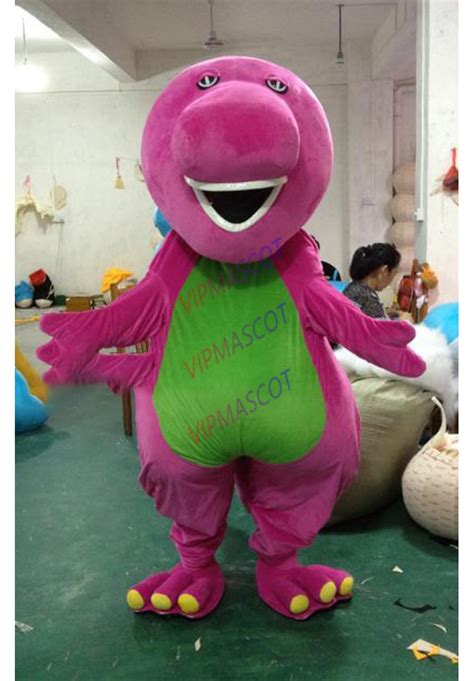 Dinosaur Barney Costume Adult Size Barney Mascot Costume Barney Suit ...