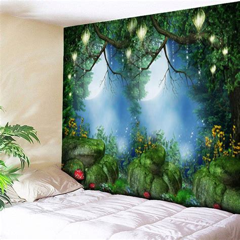 [39% OFF] Forest Print Wall Hanging Bedroom Tapestry | Rosegal