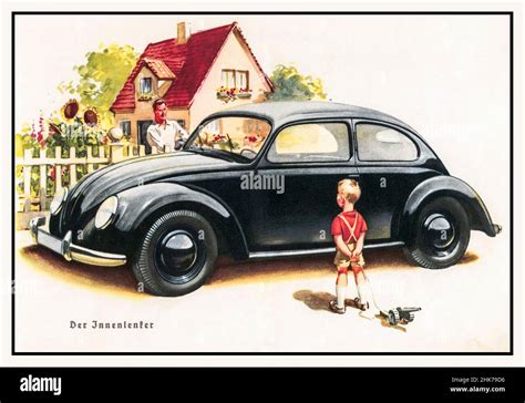 KDF Wagen 1930s Volkswagen advertisement KDF Wagen, Illustration from ...