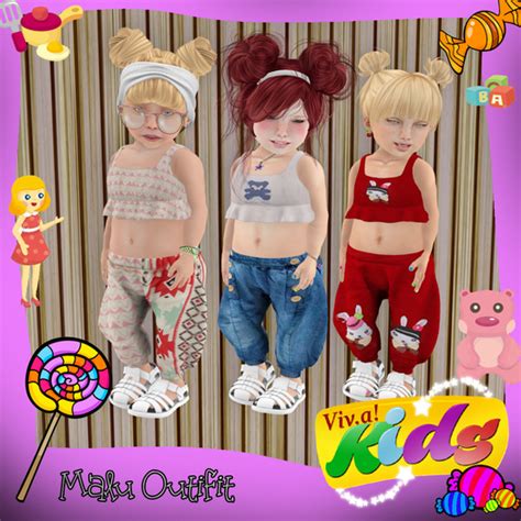 Second Life Marketplace - Viv.a! Kids Outfit Malu- Jeans