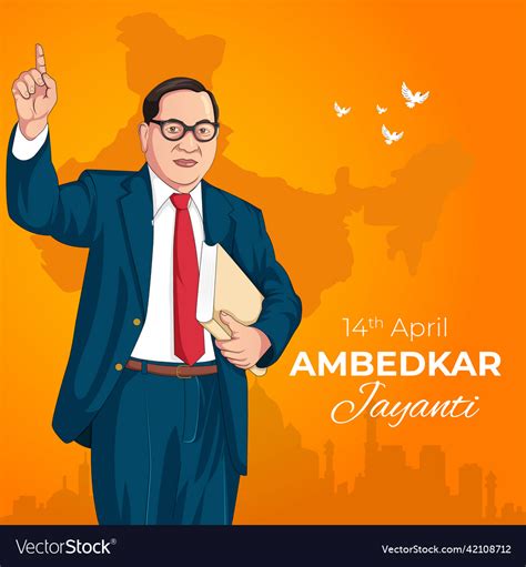 Banner design of happy ambedkar jayanti Royalty Free Vector