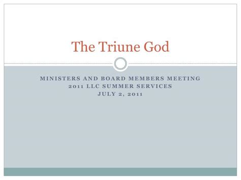 PPT - The Triune God PowerPoint Presentation, free download - ID:7048451