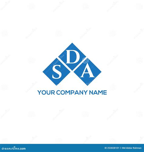 SDA Letter Logo Design On WHITE Background. SDA Creative Initials ...