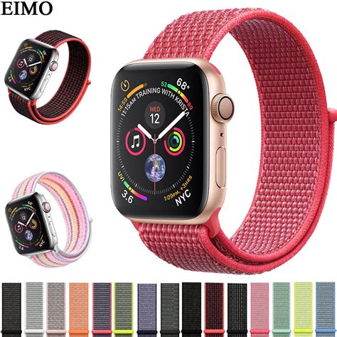 EIMO Sport Loop Strap for Apple Watch Band 44mm 40mm 42mm 38mm iwatch 4 ...