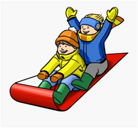 Sled Riding Clip Art