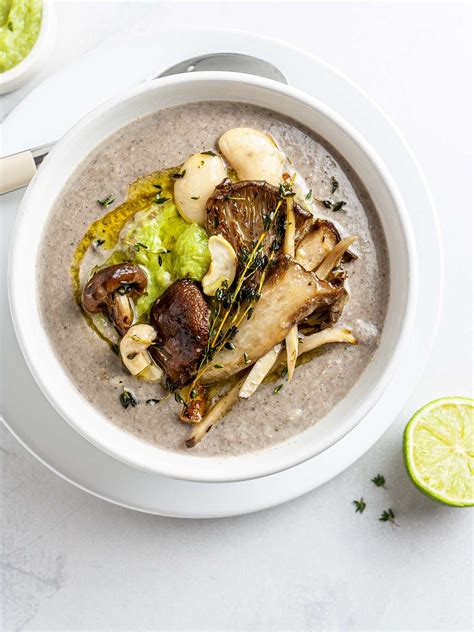 Vegan King Oyster Mushroom Soup Recipe | Foodaciously