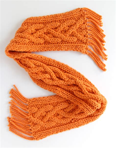 Quad Cable Knit Scarf Pattern | AllFreeKnitting.com