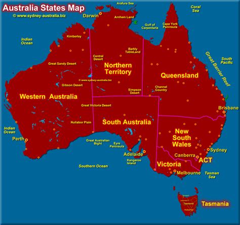 Australia States Map