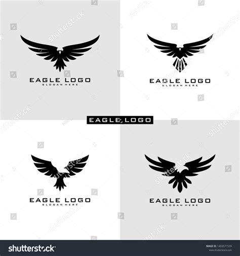 Set Eagle Logo Vector Animal Design Stock Vector (Royalty Free ...