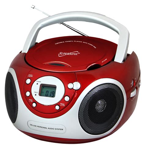 Supersonic 97083948M Portable Audio System CD Player with AUX Input ...