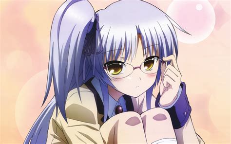 Female blue-haired anime character with glasses HD wallpaper ...