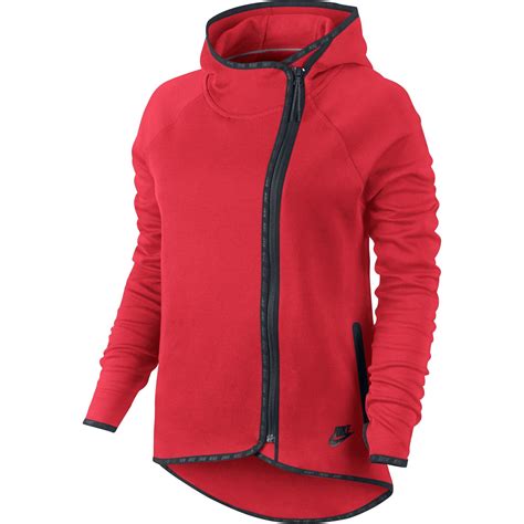 Nike - Nike Sportswear Tech Fleece Women's Cape Hoodie Action Red/Black ...