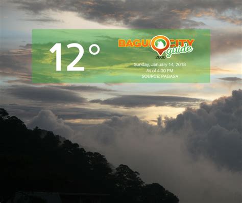 Weather in Baguio - Baguio City Guide is Your Insiders Guide in Baguio City