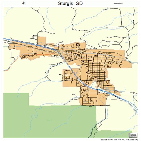 Sturgis South Dakota Street Map 4662100