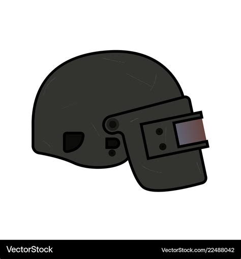 Helmet level 3 from pubg Royalty Free Vector Image