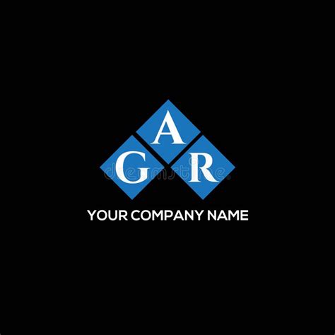 GAR Letter Logo Design on BLACK Background. GAR Creative Initials ...