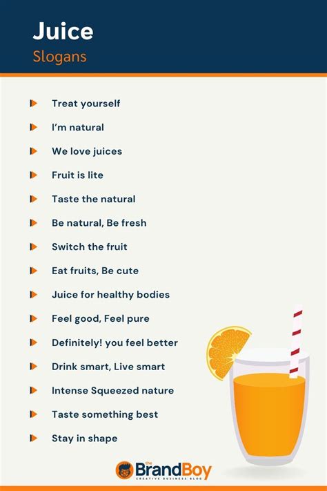 899+ Catchy Juice Slogans And Taglines (Generator + Guide) | Juice ...