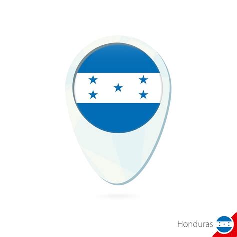 Honduras flag location map pin icon on white background. 8074087 Vector ...