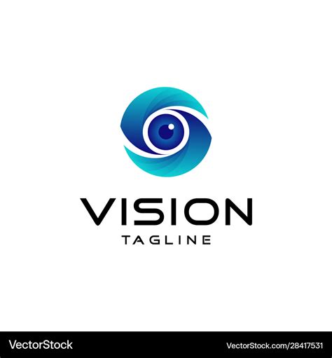 Modern vision logo design Royalty Free Vector Image