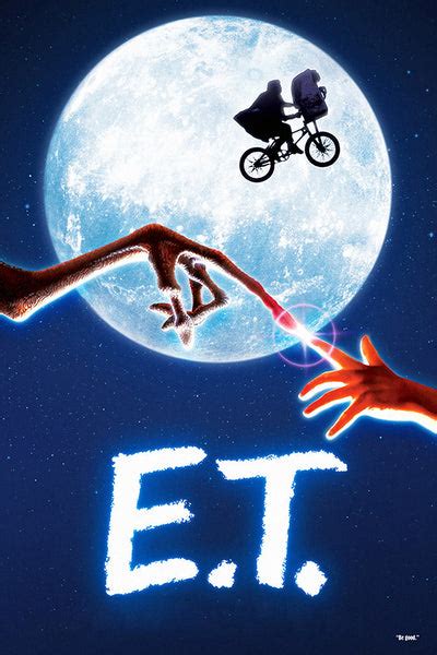 E.T. the Extra - Terrestrial Quotes Old Movie Film Poster – My Hot Posters