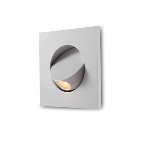 Elegante Square White 3 Watt Recessed LED Bedside Wall Light Fitting