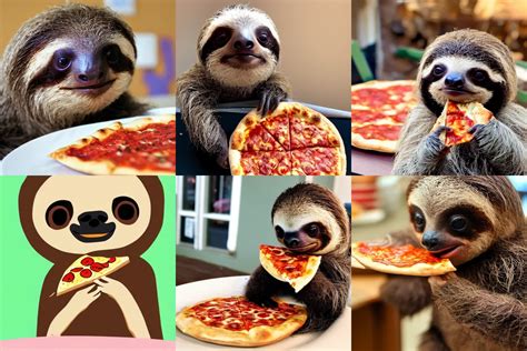 a baby sloth eating a slice of pizza | Stable Diffusion | OpenArt