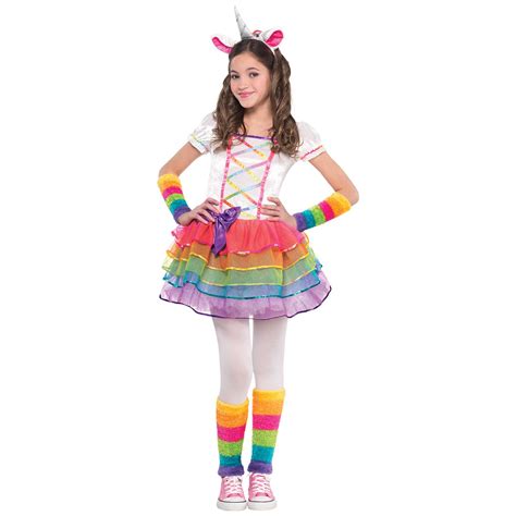 Rainbow Unicorn Costume - Age 8-10 Years - 1 PC : Amscan International