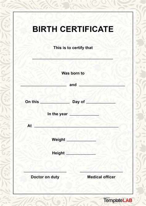 Fake Birth Certificate Birth Certificate Form Birth Certificate ...