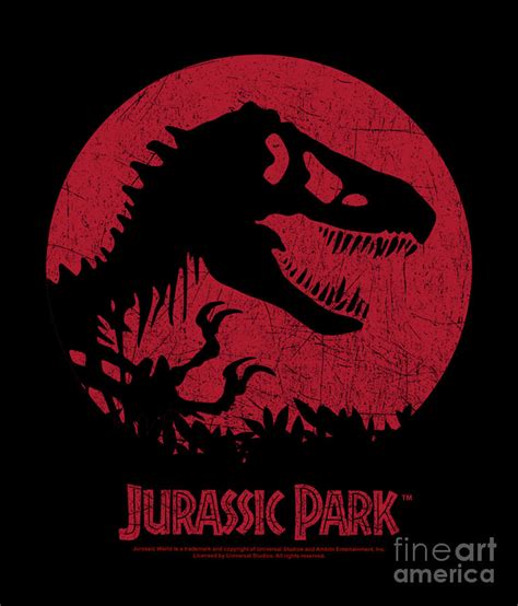 Jurassic Park Lost World T Rex Sphere Red Digital Art by Samantha Pease ...